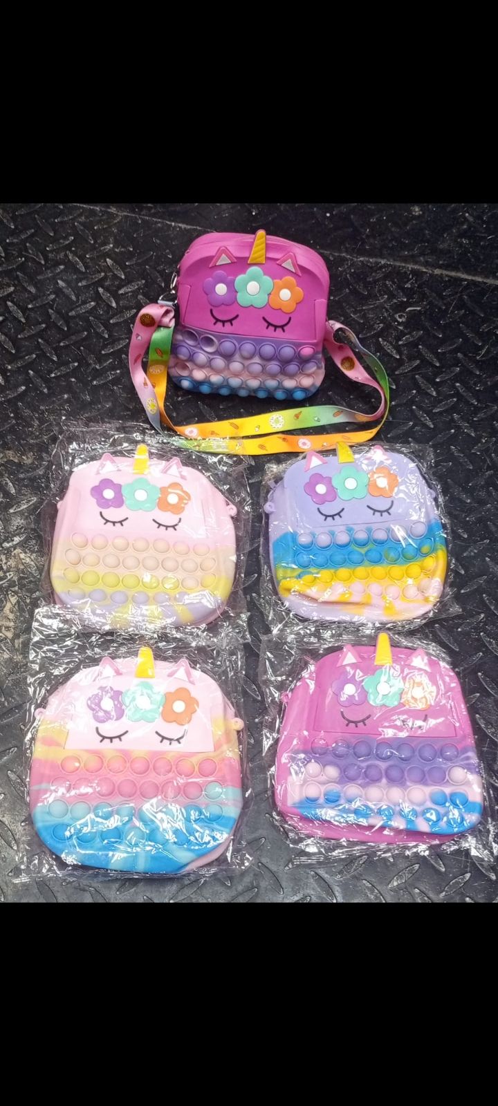 Pop It Girl's Mini Handbag Silicone Kids Girls Purses Bags Sling Bag Accessories Handbags 18x15CM