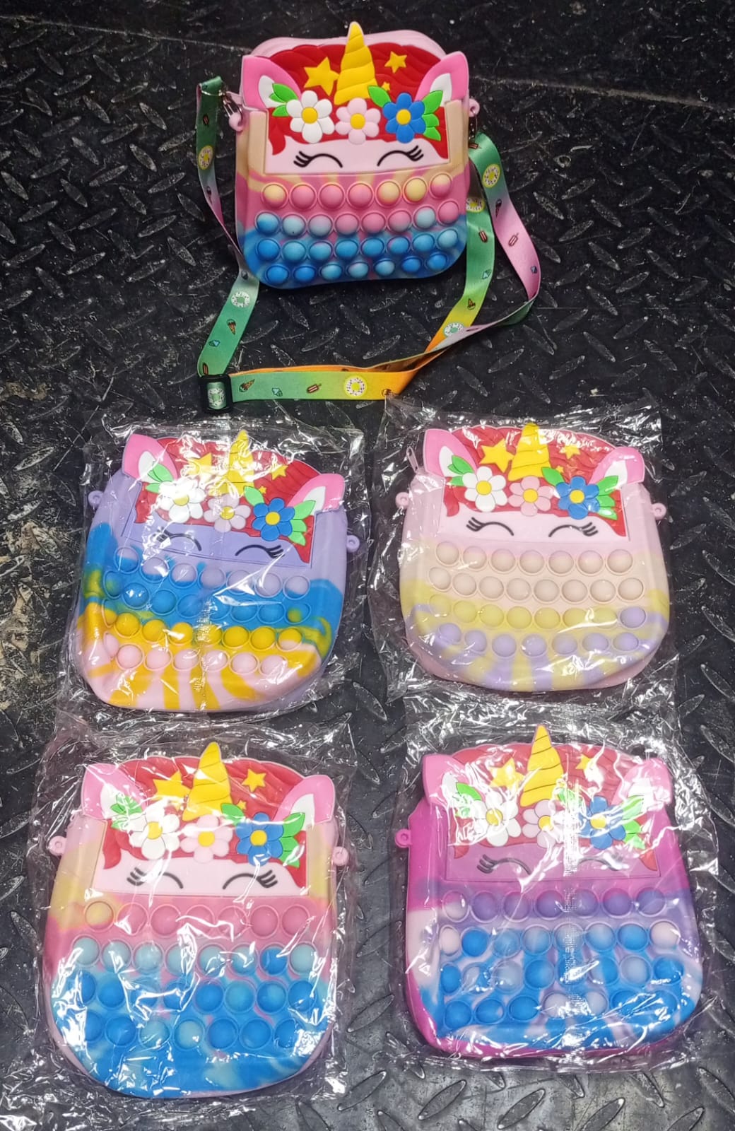 Pop It Girl's Mini Handbag Silicone Kids Girls Purses Bags Sling Bag Accessories Handbags 18x15CM