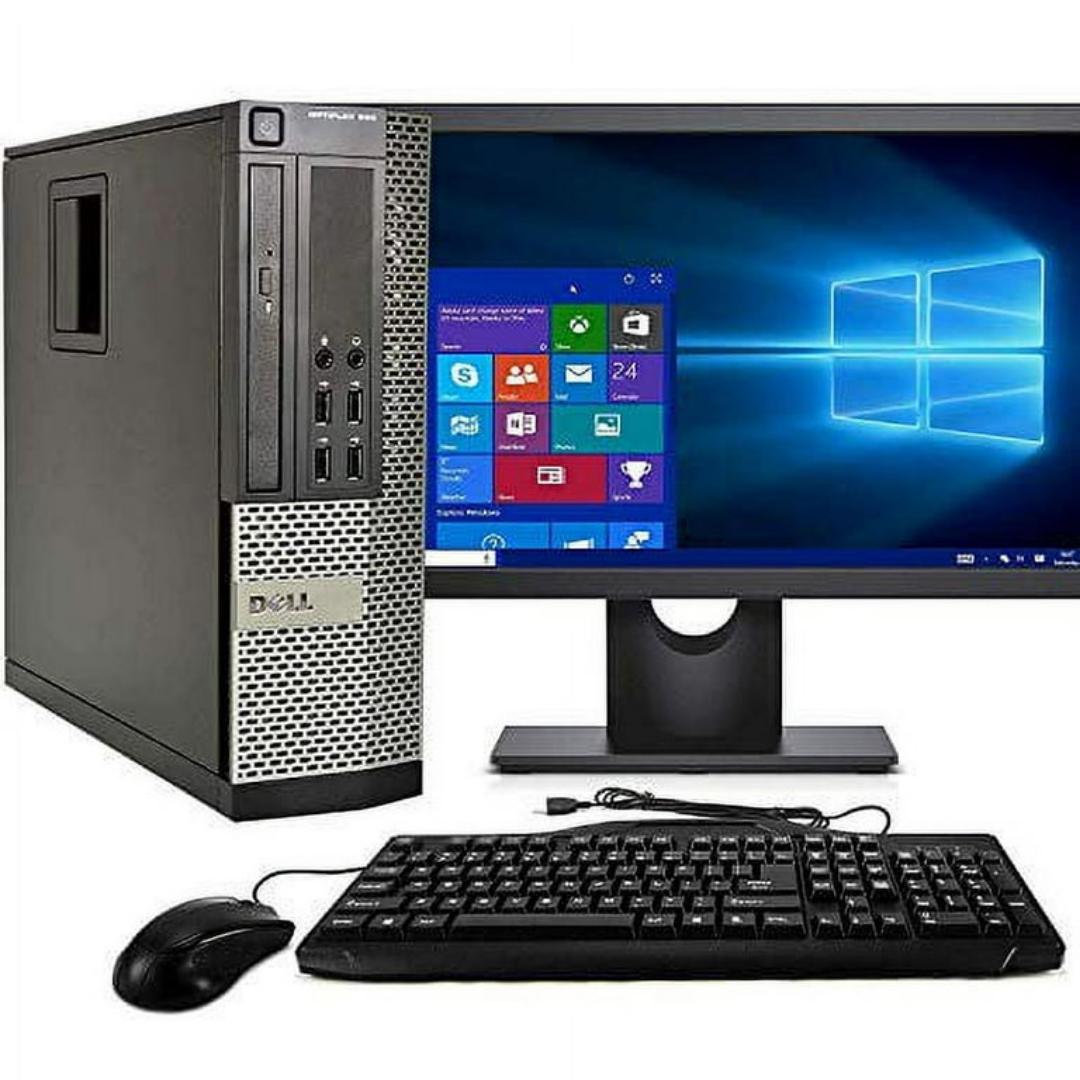 Fast Dell Optiplex Windows 10 Desktop Computer Intel Pentium Dual core 4GB Ram, 2.9GHz Speed,VD, 19" inch monitor Display(Brands Vary) LCD,  Mouse, Keyboard and Wifi Adapter - Desktop Computer Bundle