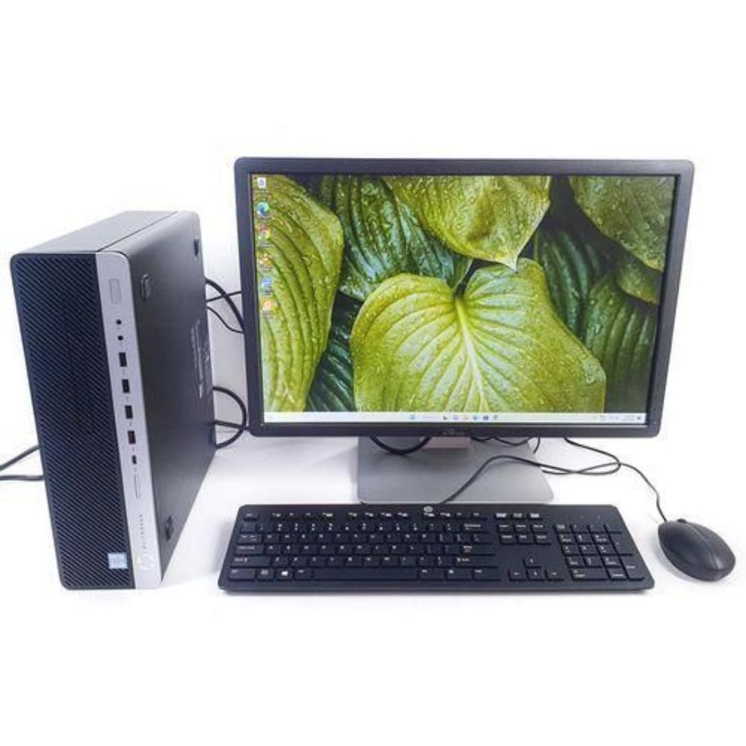 6TH Generation HP EliteDesk 800 G3 Core I5  6th Gen 16GB Ram  256GB SSD Plus 500GB Storage 3.4GHz CPU Speed, 22 Inch Edge to Edge Monitor, SFF Complete Desktop + Keyboard + Mouse