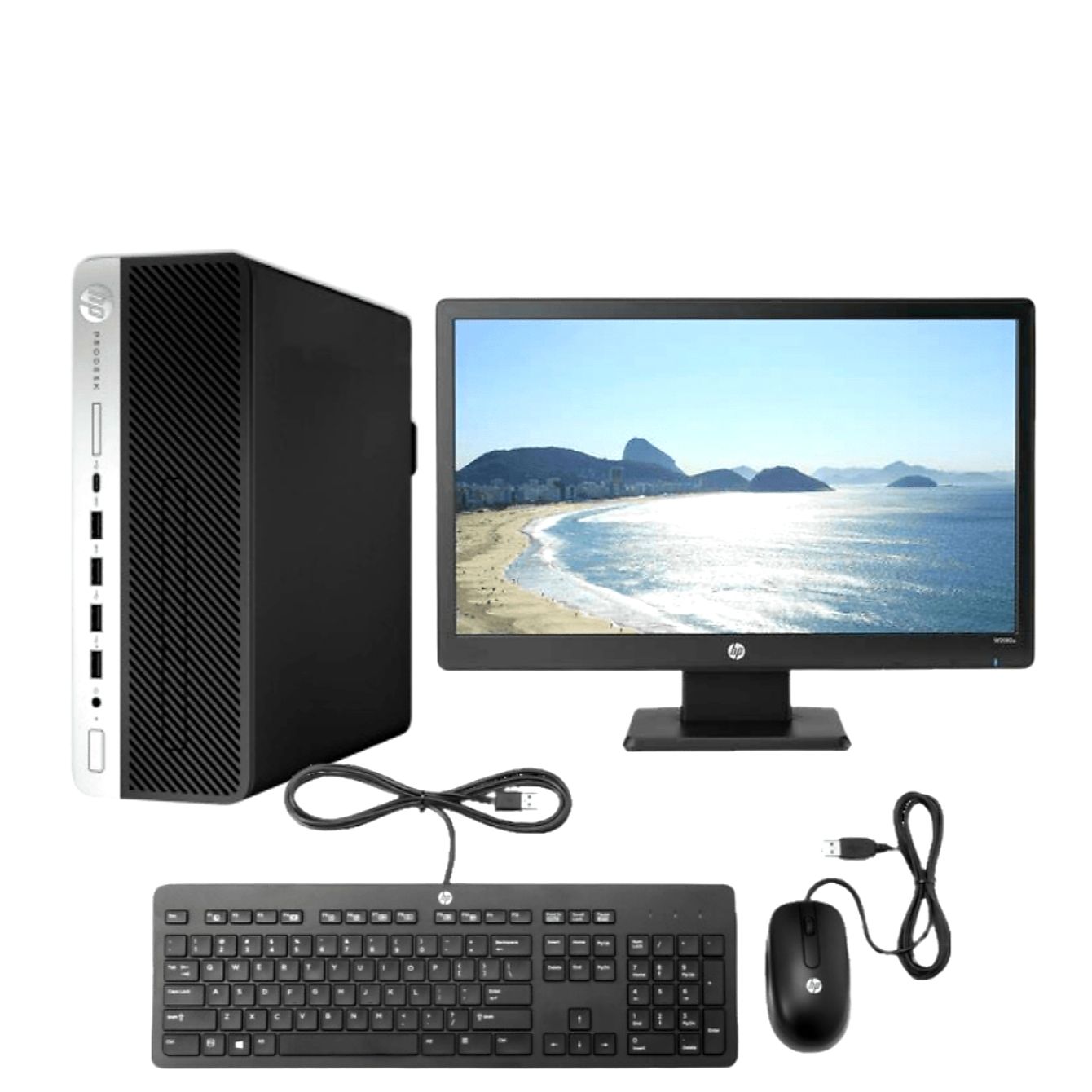 6TH Generation HP EliteDesk 800 G3 Core I5  6th Gen 16GB Ram  256GB SSD Plus 500GB Storage 3.4GHz CPU Speed, 22 Inch Edge to Edge Monitor, SFF Complete Desktop + Keyboard + Mouse