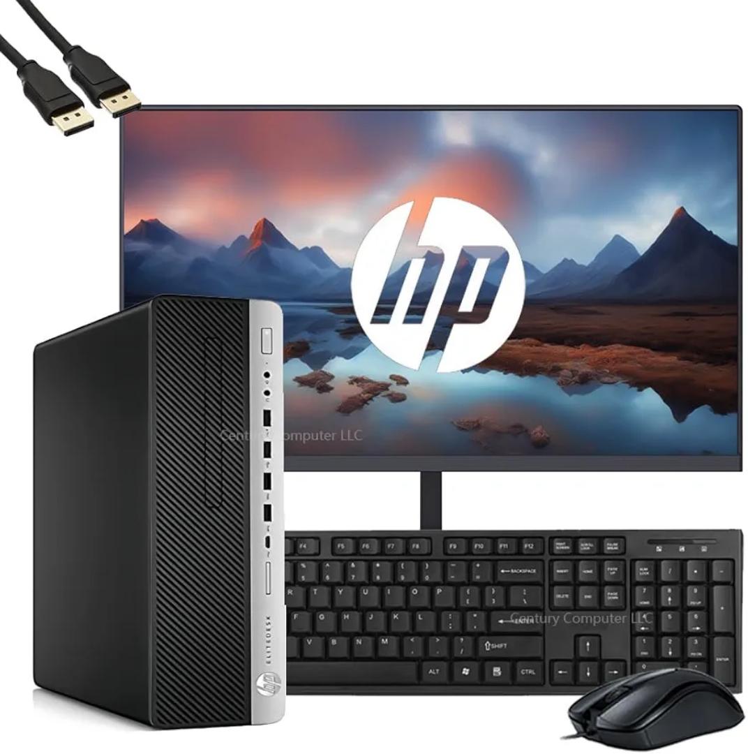 [High Performance] Hp EliteDesk 800 G3 Core I5 6TH Generation 8GB Ram 500GB Storage 3.4GHz SFF Desktop + 22 Inch HDMI Monitor  Windows 10 Microsoft Office Business Class High speed Computer  Offer