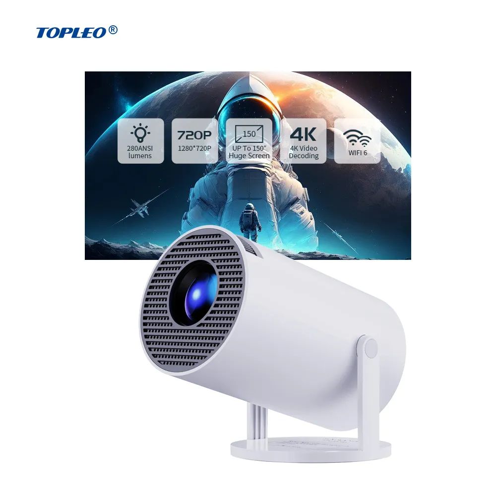 Topleo WIFI Projector LCD Beam Video LED 1080P Projector Android Education home smart hologram 3d mini 4k Projectors