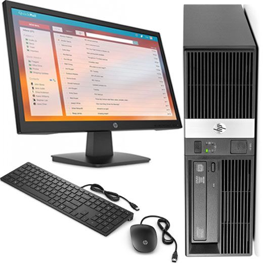 HP Compaq 6000 Pro SFF Desktop Computer – Intel Core 2 Duo, 4GB RAM, 500GB HDD, 19" Monitor, Windows 10 Pro – Complete Office & Business PC Setup