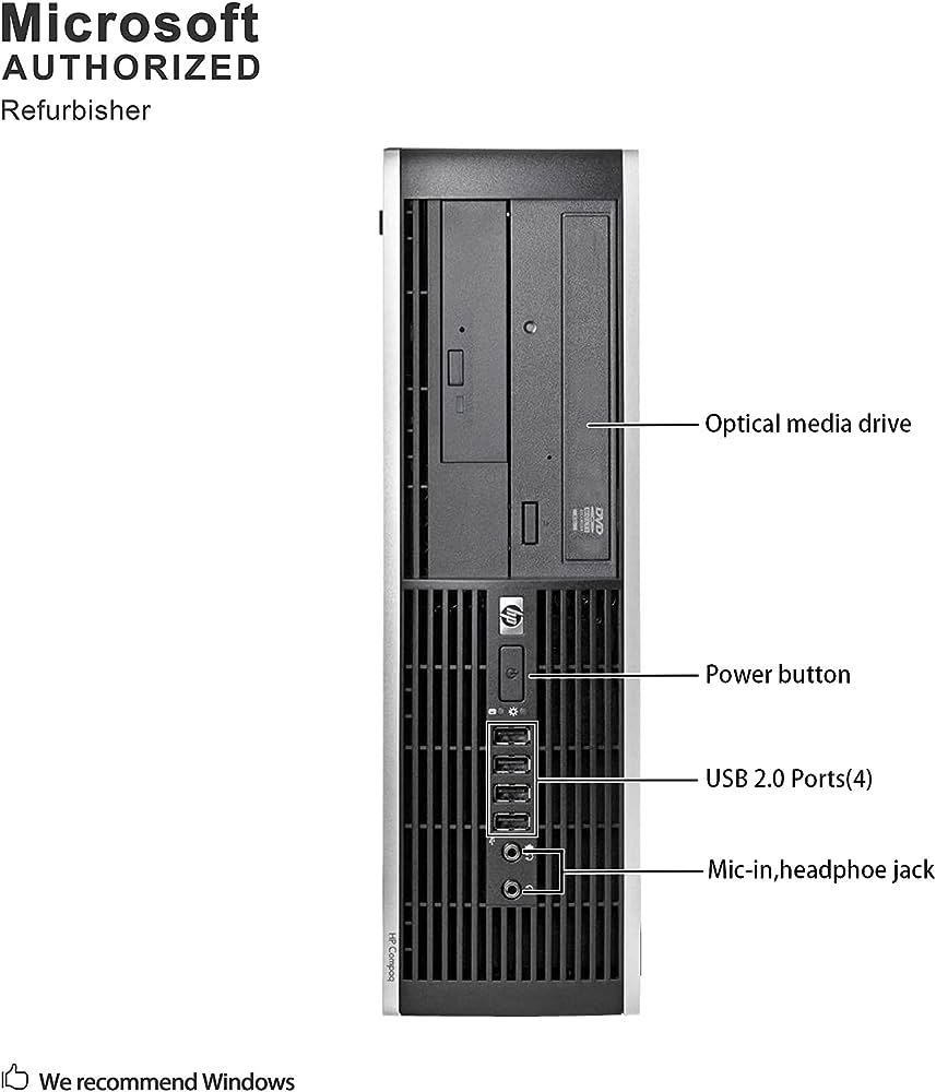 {4GB RAM 500GB HDD}  HP Compaq Intel Pentium Processor 3,0GHz 4GB Ram 500GB HDD storage tower SFF desktop computer - Windows 10 - Ms Office - with 17 inch Monitor,mouse and Keyboard - Ready to use