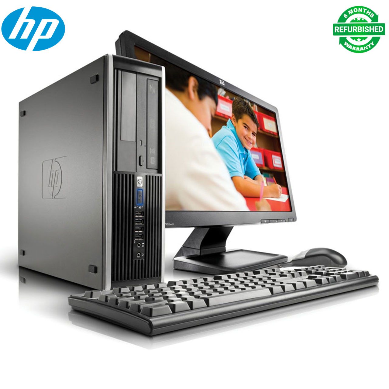 {4GB RAM 500GB HDD}  HP Compaq Intel Pentium Processor 3,0GHz 4GB Ram 500GB HDD storage tower SFF desktop computer - Windows 10 - Ms Office - with 17 inch Monitor,mouse and Keyboard - Ready to use