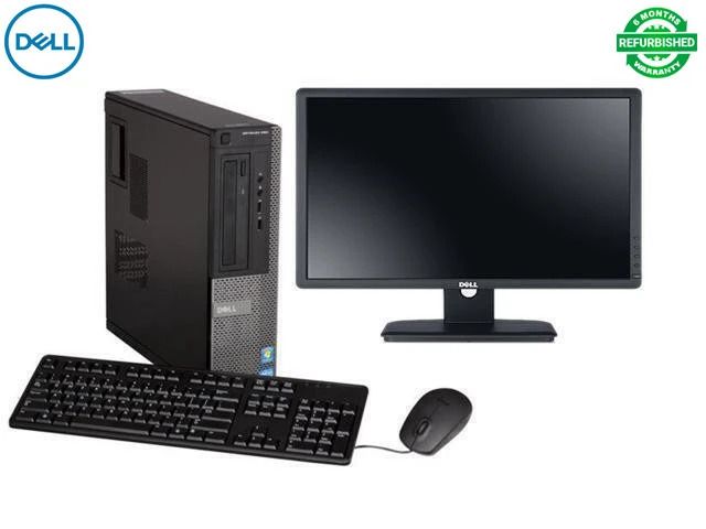 ( FULL SET with 17.5'' monitor ) Refurbished Dell Optiplex 790 SFF Desktop Computer PC Intel Quad-Core i3 - 2400 3.4GHz, 4GB DDR3 500GB HDD HDMI DVD Windows 10 Pro 64-bit Business High Performance