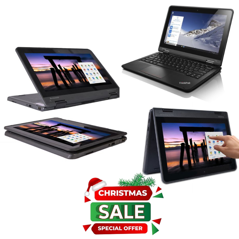 LENOVO Yoga 11E X360 2-in-1 Touchscreen ThinkPad – 11.6" Laptop, 4GB RAM, 128GB SSD, Windows 10 & Microsoft Office – Ideal School Laptop, FREE 64GB Flash Disk & Wireless Mouse Bundle