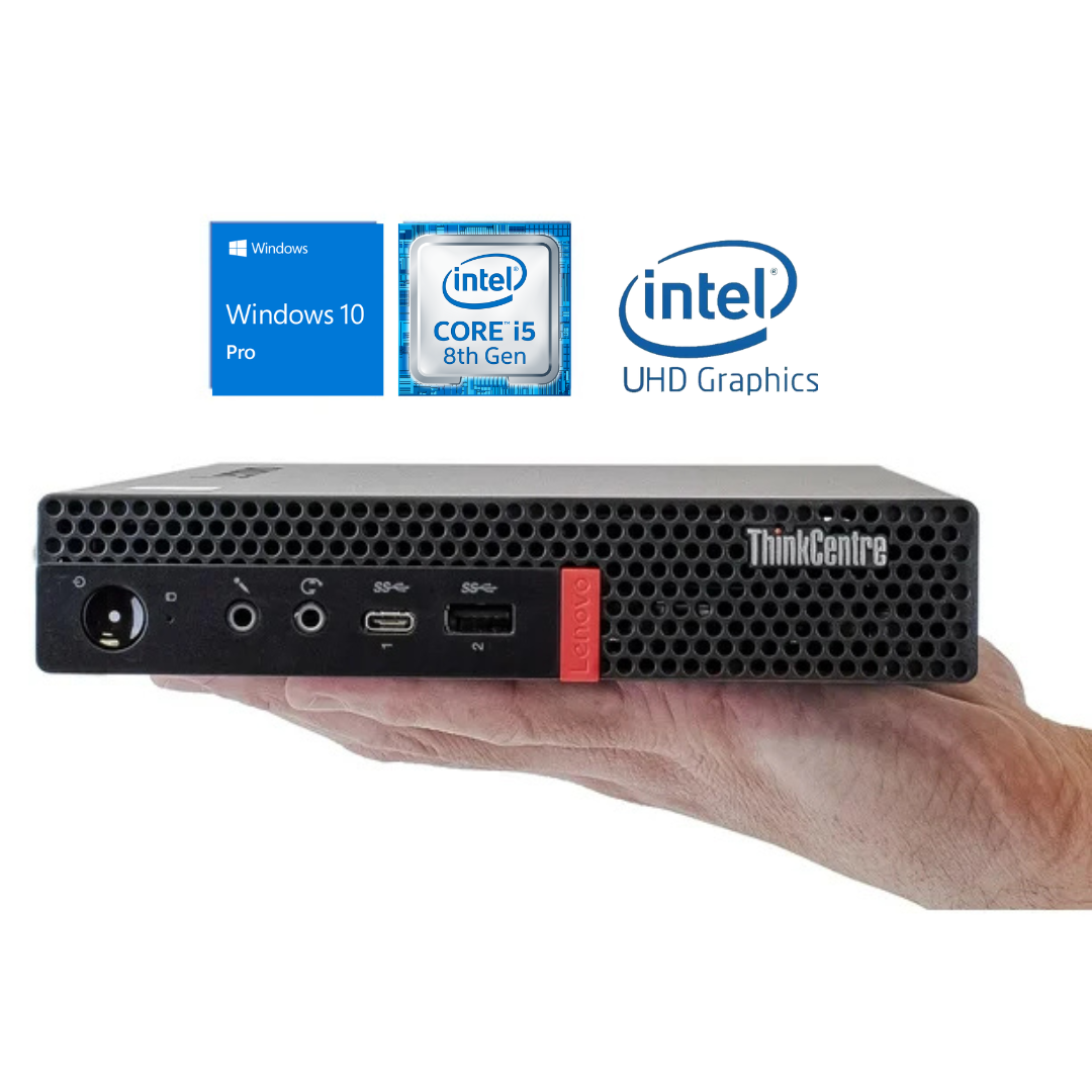 Lenovo ThinkCentre M720 Tiny – 8th Gen Intel Core i5, 8GB DDR4, 256GB SSD, 802.11ac & Bluetooth 4.0, Intel Integrated Graphics 630, Windows 10 Pro 64-bit, USB 3.1 – Ultra-Compact Business Desktop PC
