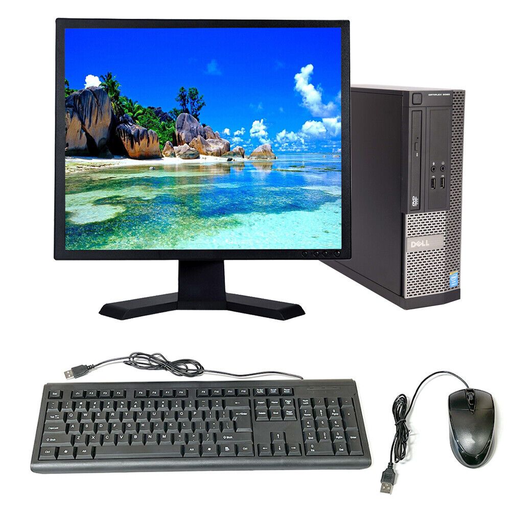 DELL Core i3 Desktop,  3.0GHz, 4GB Ram, 500GB HDD Storage, INTEL CORE I3, 17" Inch Monitor,  cpu desktop computer - Windows 10 - Ms Office - with 17 inch Monitor,mouse and Keyboard - to use