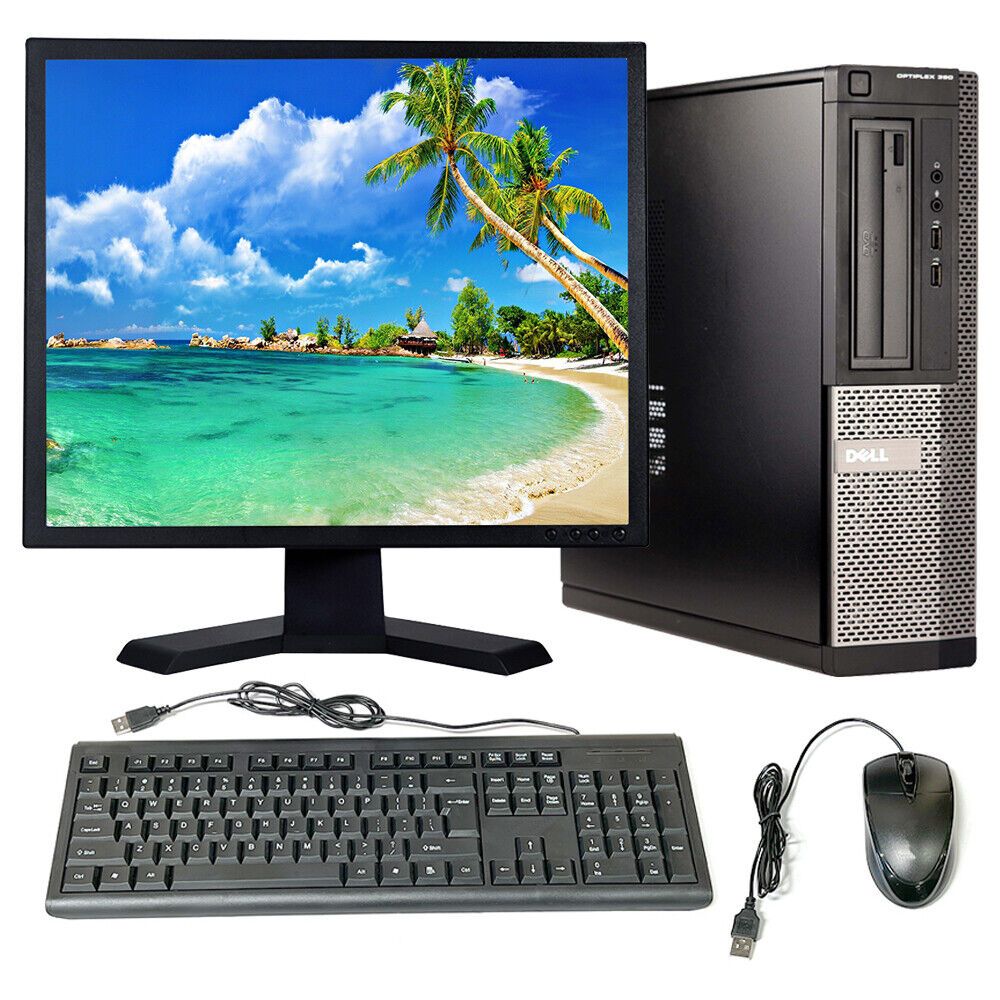 DELL Core i3 Desktop,  3.0GHz, 4GB Ram, 500GB HDD Storage, INTEL CORE I3, 17" Inch Monitor,  cpu desktop computer - Windows 10 - Ms Office - with 17 inch Monitor,mouse and Keyboard - to use