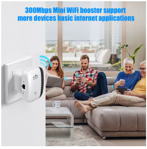 300Mbps Wireless WIFI Repeater 2.4G Router Wifi Range Extender Wi-Fi Signal Amplifier 802.11N Network Card Adapter for PC