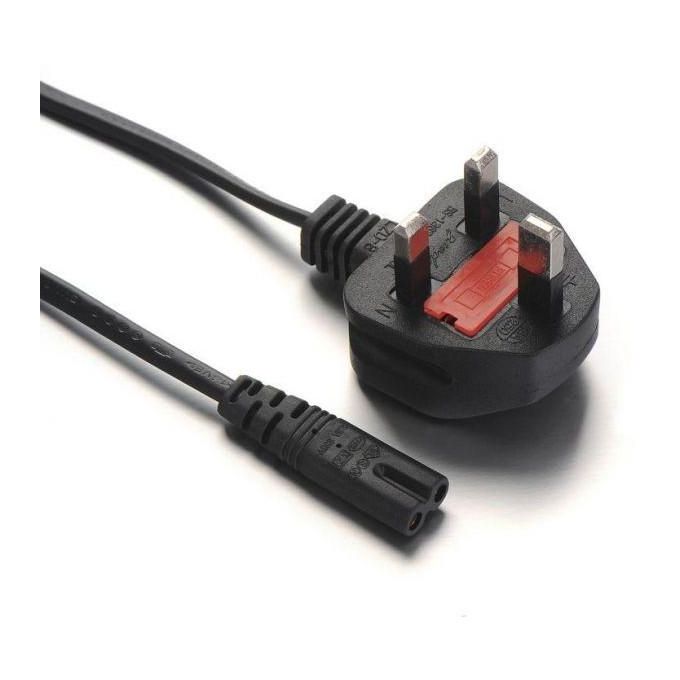2 pin Power Cable for for Laptop, PS4, PC Monitors, Smart TV Monitor, Printer, Computer, Camera, Tape Recorder, Kettle, Digital Piano