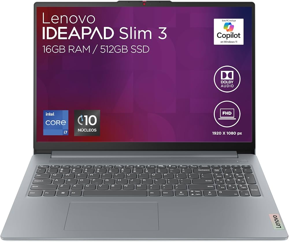Lenovo IdeaPad Slim 3 15IRH8 Intel Core i7-13620H, 16GB RAM, 512GB SSD, 15.6″ FHD Laptop