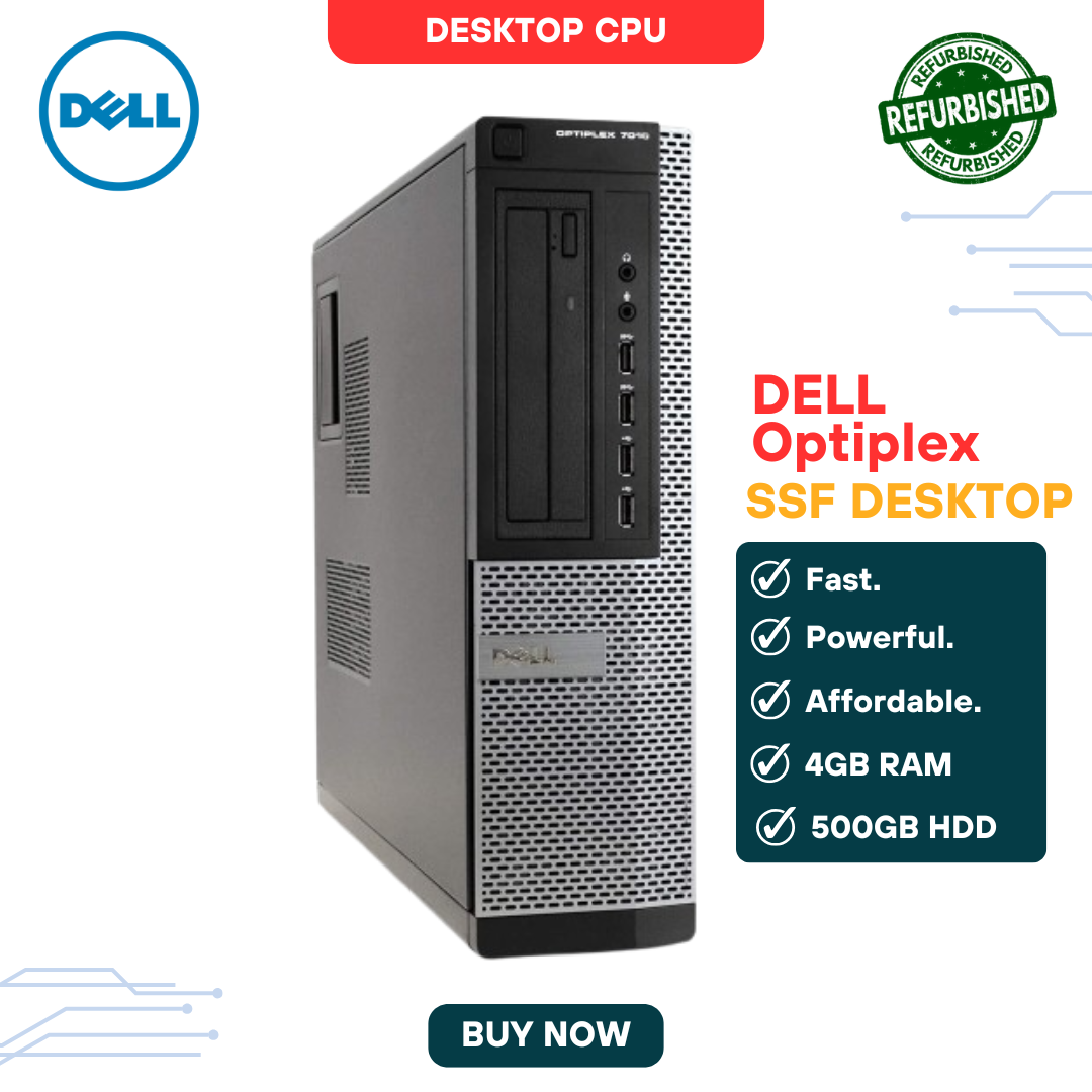 DELL OptiPlex 3010, Intel Pentium Dual core, 2.9GHz, 4GB Ram, 500GB HDD Storage, Desktop Computer CPU,  Windows 10 Pro, Ms Office,  Ready to use.