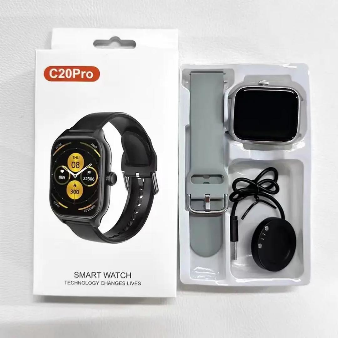2024 New C20 PRO Call Voice Music Wireless Charging Reloj Inteligente C20 PRO SmartWatch 1.73 Inch Screen