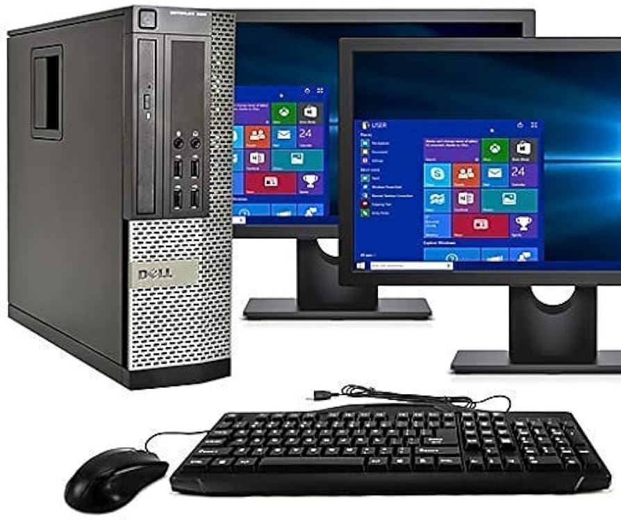 Dell OptiPlex 7010 Desktop Computer – Intel Core i5 3.2GHz, 4GB RAM, 500GB HDD Storage, 19" Monitor, Windows 10 Pro – High-Performance PC for Business, Home, Office & School