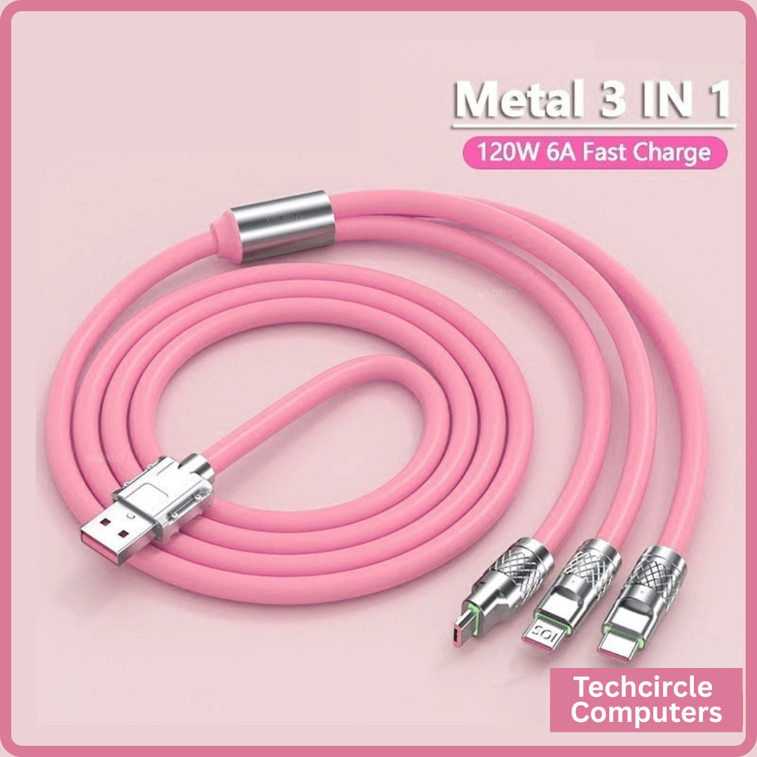 3 In 1 Charging Cable USB Fast Charger Cable For iPhone Micro USB Type-C Charging Cable For Huawei Samsung - Type C Data Cable, Apple Iphone Lightning Cable, Android Micro Fast Usb