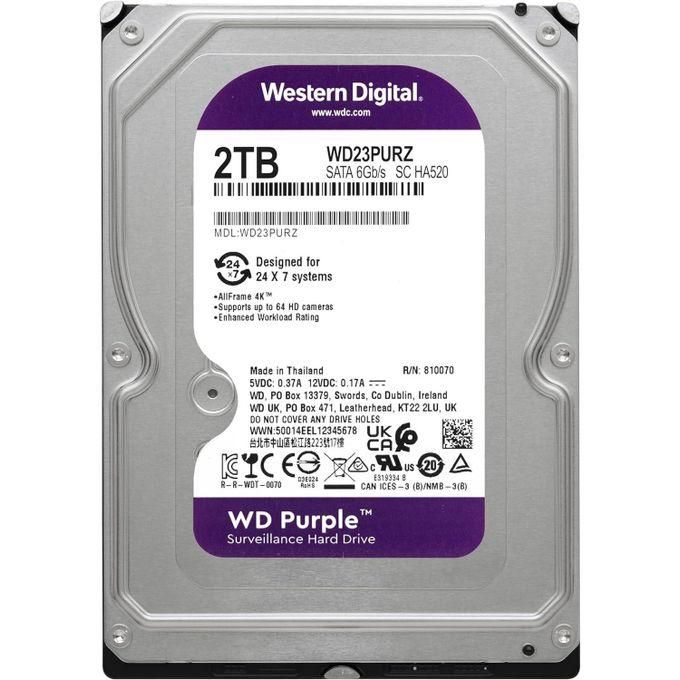 Western Digital Purple B,Internal,5400 RPM,3.5 inch (WD40PURX) Surveillance Hard Drive HDD for CCTV