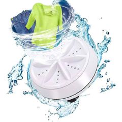 Turbine Multi-Purpose Ultrasonic Mini Washing Gadget - Strong Power, Lightweight for Travel, Forward and Reverse Cleaning