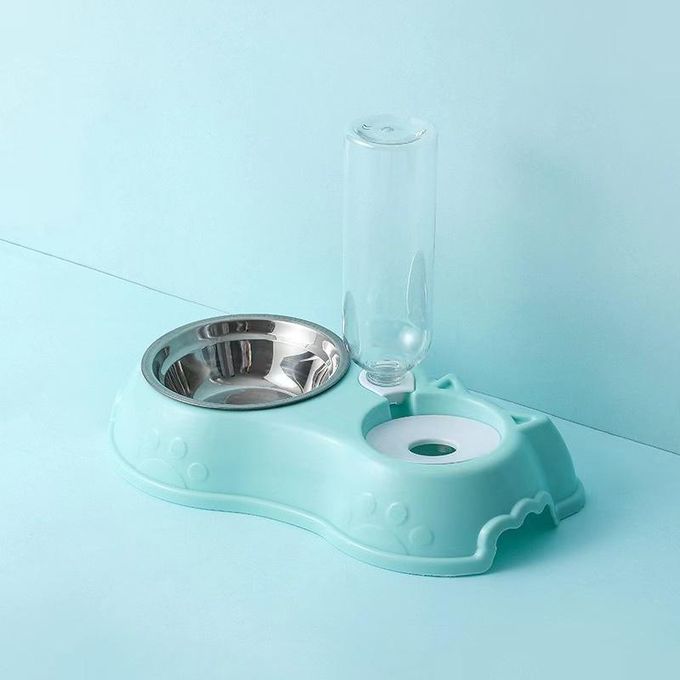 Automatic Single Pet Bowl Plus Water Dispenser - 500ml Water Storage, Moisture-Proof, PP Material