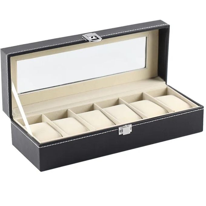 6 Slot Watch Organizer Box Watch Case Watch Holder Watch Storage Box