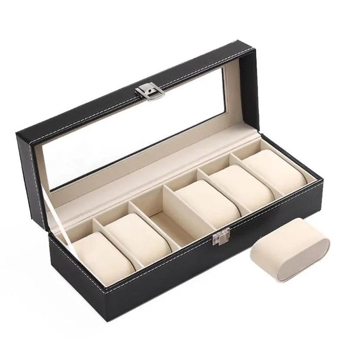 6 Slot Watch Organizer Box Watch Case Watch Holder Watch Storage Box