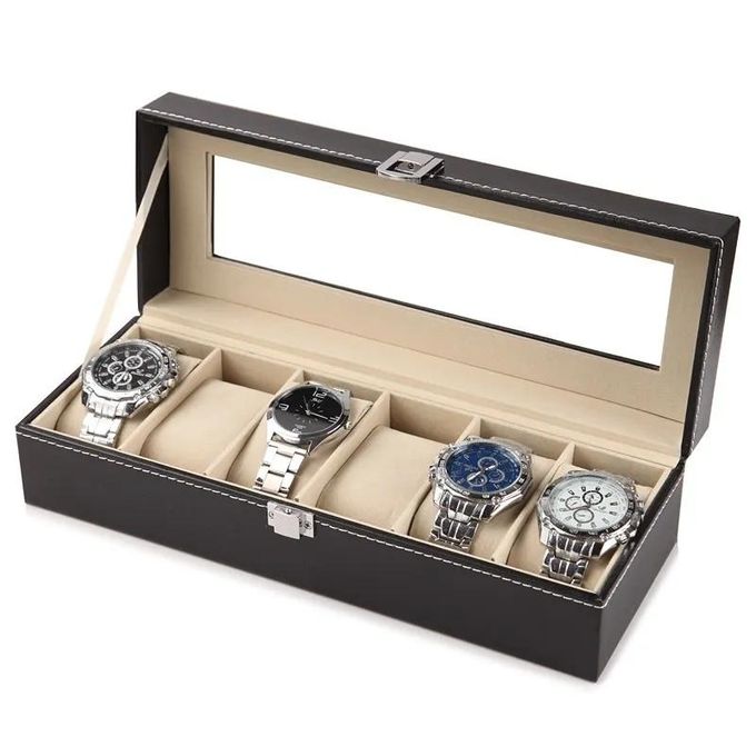 6 Slot Watch Organizer Box Watch Case Watch Holder Watch Storage Box