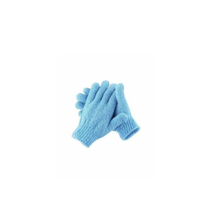 Fashion Bathing Gloves Exfoliating Body Shower Scrub Gloves-blue