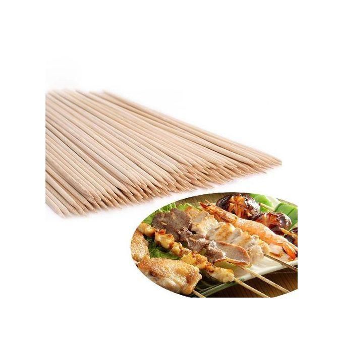 15cm Good Quality Handmade Sticks Wooden Bamboo Barbeque/cake Skewers Pack - 50 Pcs