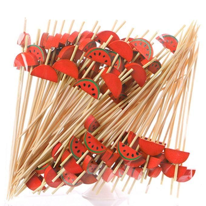 15cm Good Quality Handmade Sticks Wooden Bamboo Barbeque/cake Skewers Pack - 50 Pcs