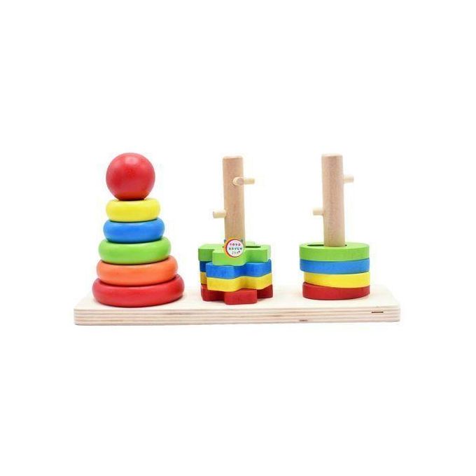 Rainbow Tower 3 Columns Stacking Montessori Toys