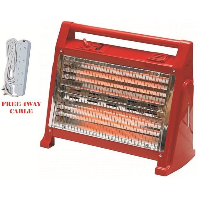 Premier HALOGEN Portable Electric Room Heater+Free Socket Extension
