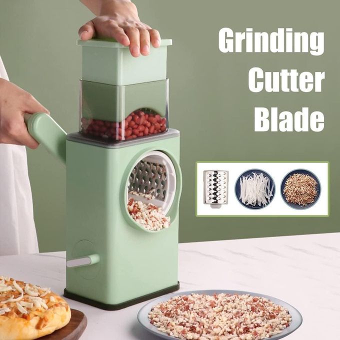 Multifunctional Rotary Drum Vegetable Grater & Slicer, Mandoline Chopper Kitchen Vegetables Cutter & Shredder for Kitchen,Onion,Potato,Carrot,Fruit,Cookie,Oreo,Nuts,Salad Maker