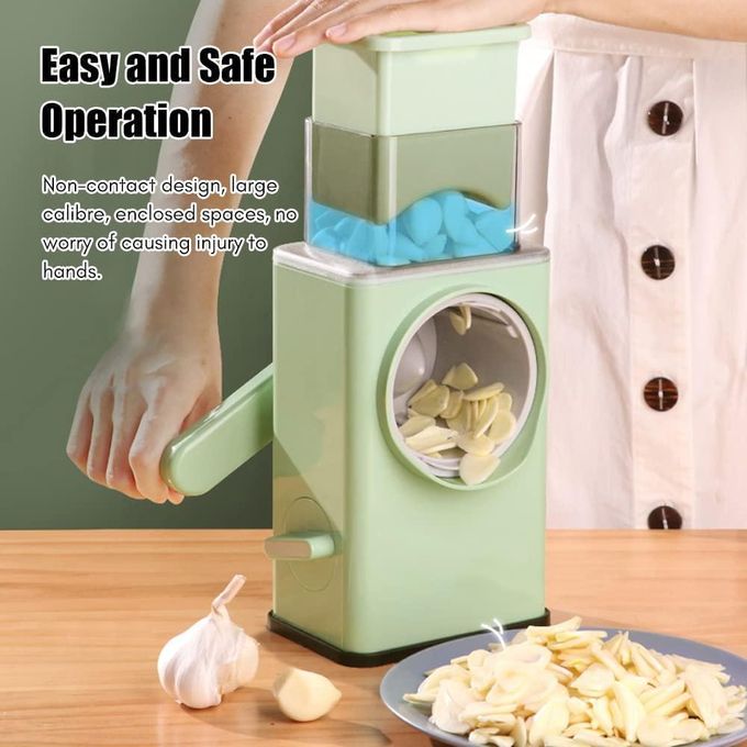 Multifunctional Rotary Drum Vegetable Grater & Slicer, Mandoline Chopper Kitchen Vegetables Cutter & Shredder for Kitchen,Onion,Potato,Carrot,Fruit,Cookie,Oreo,Nuts,Salad Maker