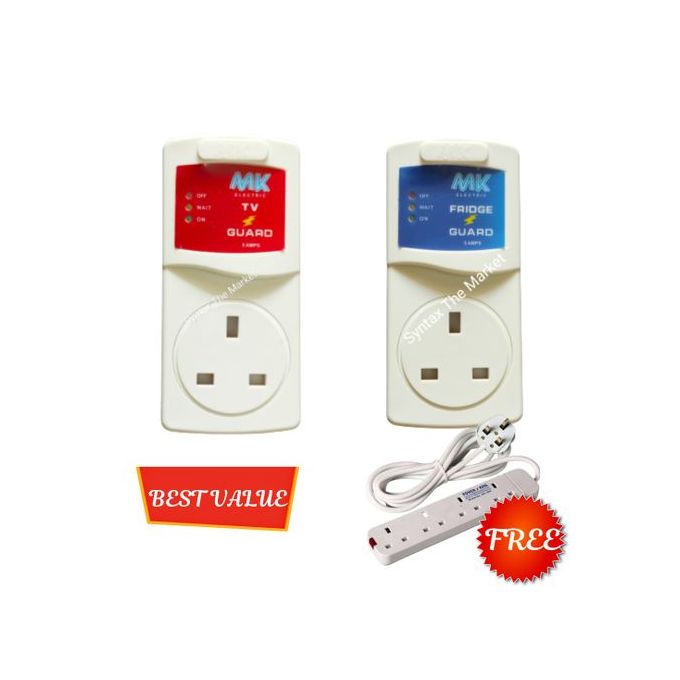MK Fridgeguard + TV Guard + 4 Way Extension Cable