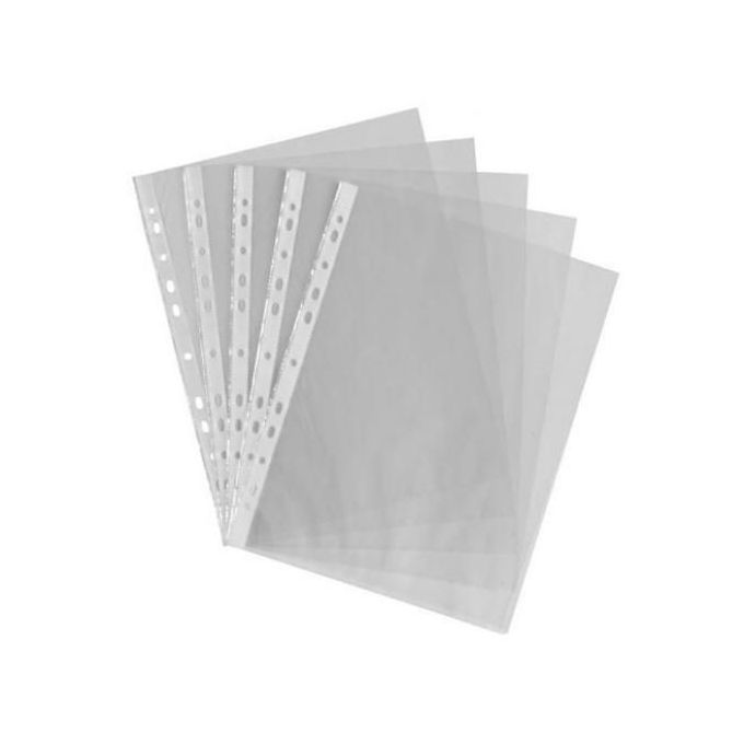 100pcs A4 Clear Plastic Document Pocket Folders Filing Wallet Sleeves