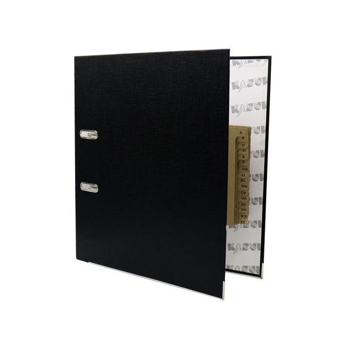 Pack Of 6 Pvc Lever Box File Black Color