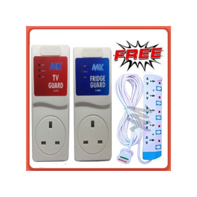 MK TV Guard + Fridge Guard FOR Double Door Fridge+ A FREE 5 Way Extension