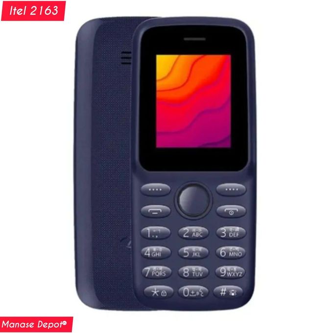 Itel 2163, 1.8"screen 1000mAh, Bright Torch...Wireless FM- Dual Sim Mobile Phone +free YOUNDOU HAIR SMOOTHER