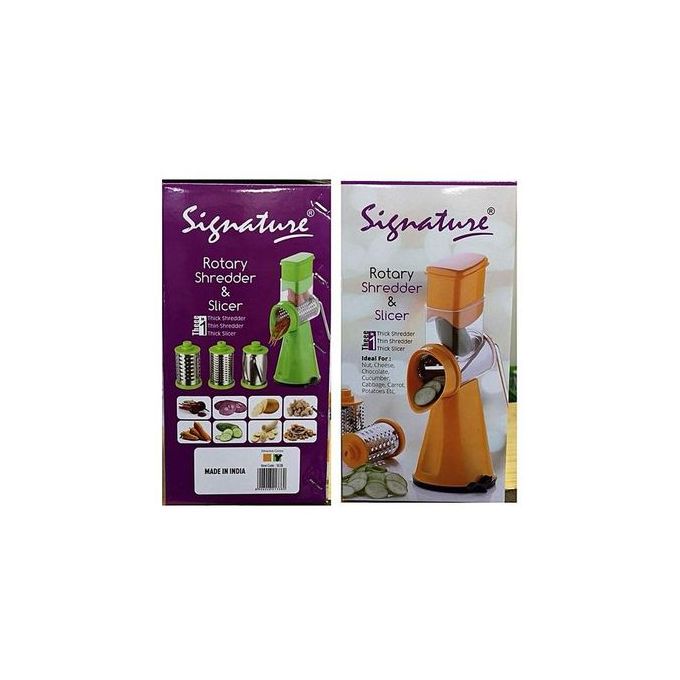 Signature Vegetable Rotary Cutter, Grater, Grinder, Shredder & Slicer