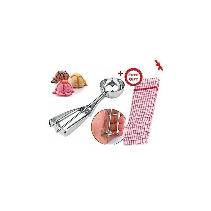 Cookie Scoop, Ice Cream Scoop With Trigger +KITCHEN TOWEL