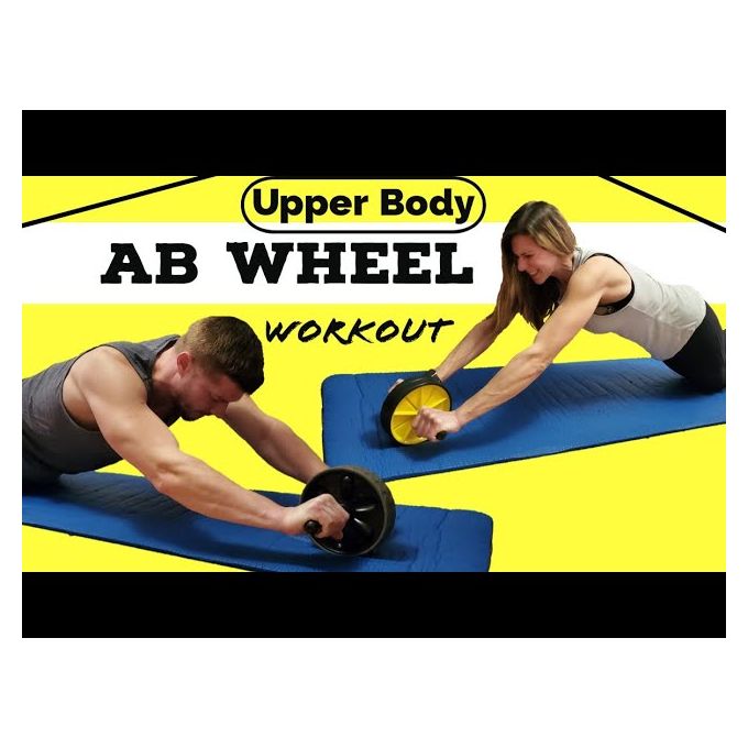 AB Wheel Abs Roller Workout Arm And Waist Fitness Exerciser Wheel (Free Knee Mat).