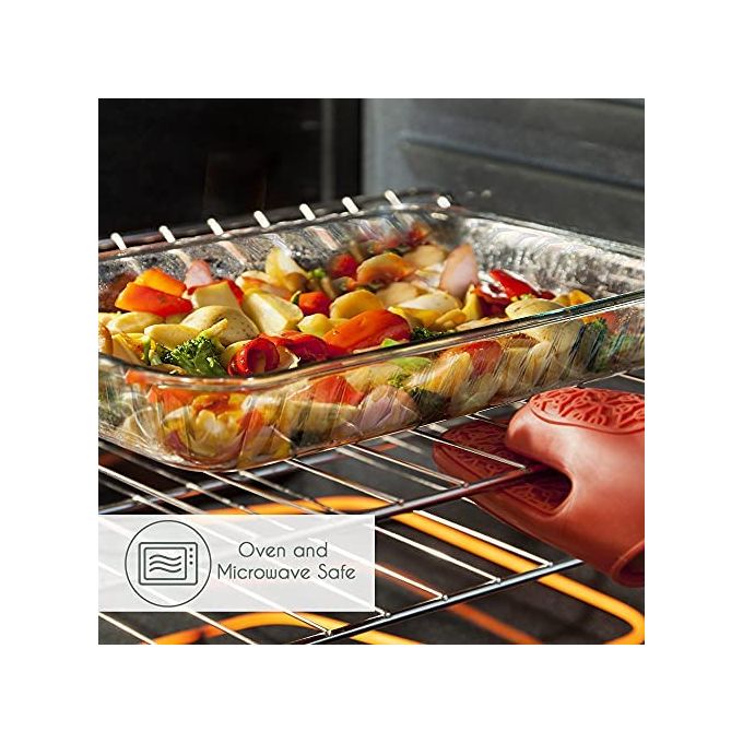 Signature 2 Pcs Oven Safe Glass Casserole Baking DIshes,3L & 2L