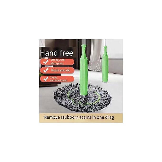 Self-Wringing Mop, Adjustable Handle Floor Cleaning Mop with Microfiber Head, Easy Spin Wet and Dry Mop for Home, Kitchen, Bathroom, Durable and Efficient Cleaning Tool
