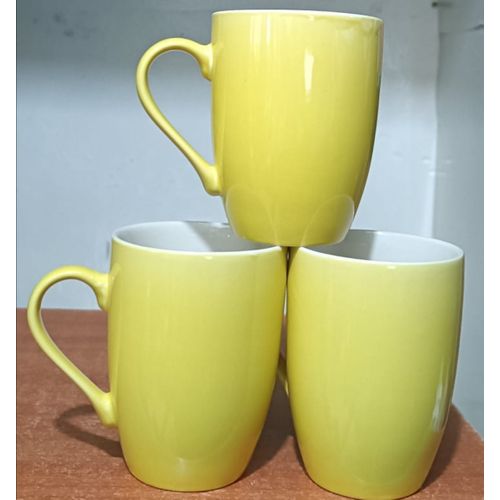 New Mustard Yellow Ceramic Mugs Coffee, Tea Cups Set