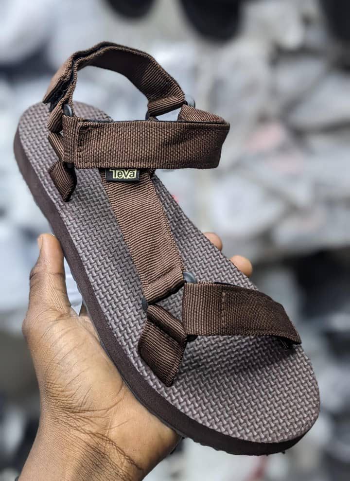 Quality Sandals Men's Summer New Slides and Slippers Teva Men's Sandals Adult Beach Open Shoes Non-slip Open-toe Sandals