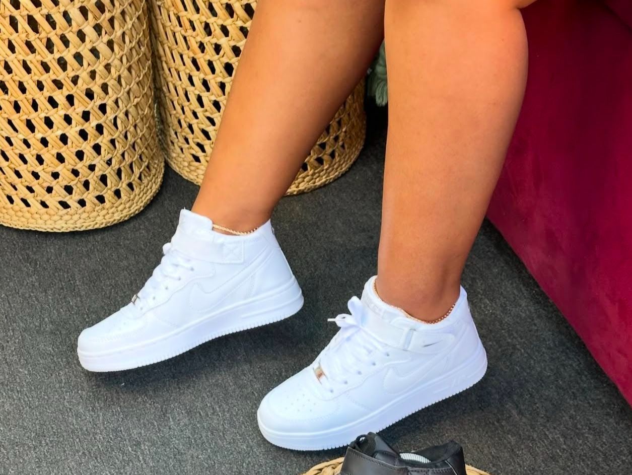 AF1 Casual Boots Classic Mens and Womens Shoes, Unisex Comfortable Lace Up Sneakers Fashionable Unisex Shoes High Cut Sneakers Girls and Boys Sports Shoes Sizes (36-41)