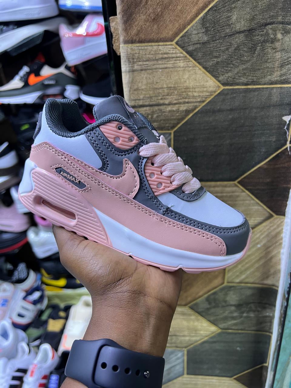 KIDS High Quality Airmax 90 Unisex Boys and Girls Shoes Comfortable Babies Sneakers Sport Shoes