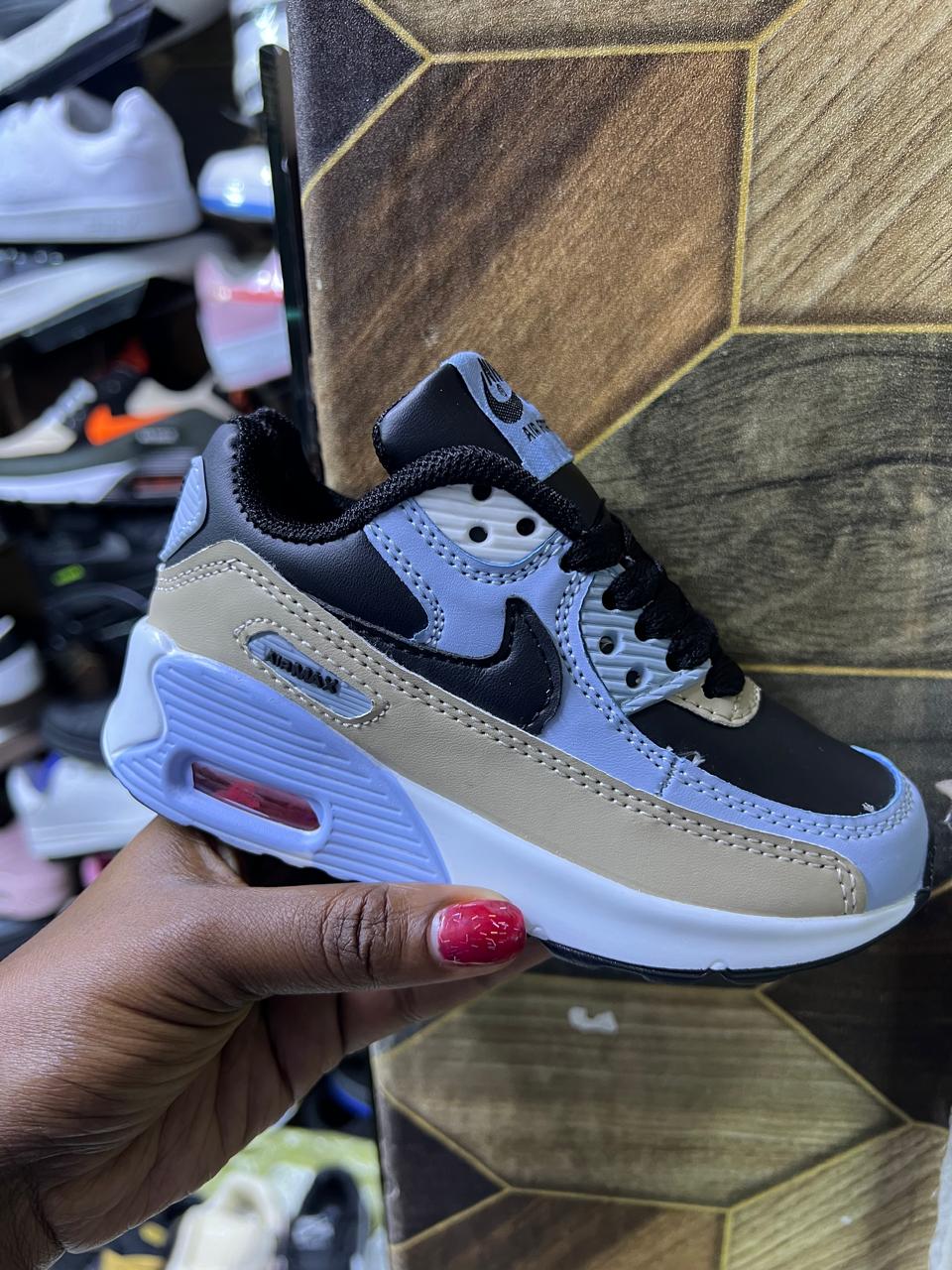 KIDS High Quality Airmax 90 Unisex Boys and Girls Shoes Comfortable Babies Sneakers Sport Shoes